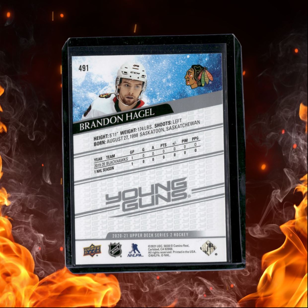 2020-21 Upper Deck Brandon Hagel Young Guns (B) Rookie #491