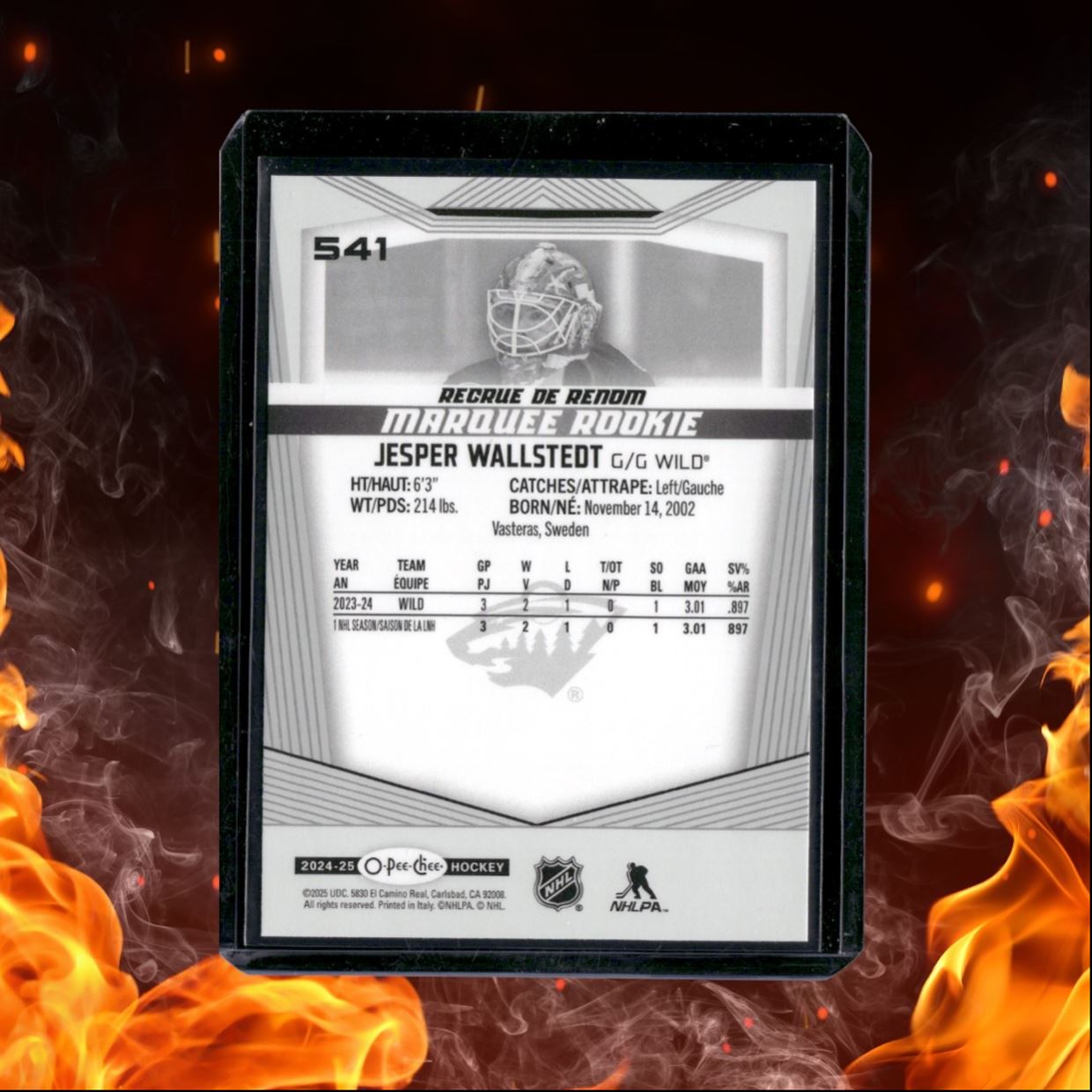 2024-25 O-Pee-Chee Jesper Wallstedt Marquee (B) Rookie #541