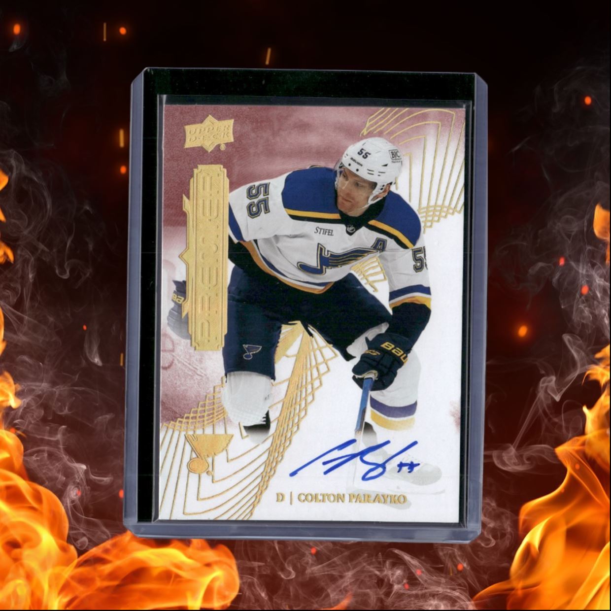 2022-23 Upper Deck Premier Colton Parayko Red Auto #88