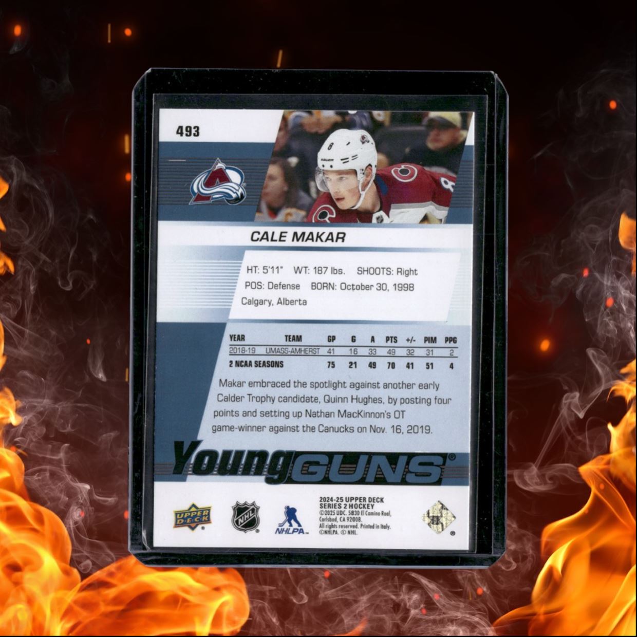 2024-25 Upper Deck Cale Makar Renewed Young Guns #493