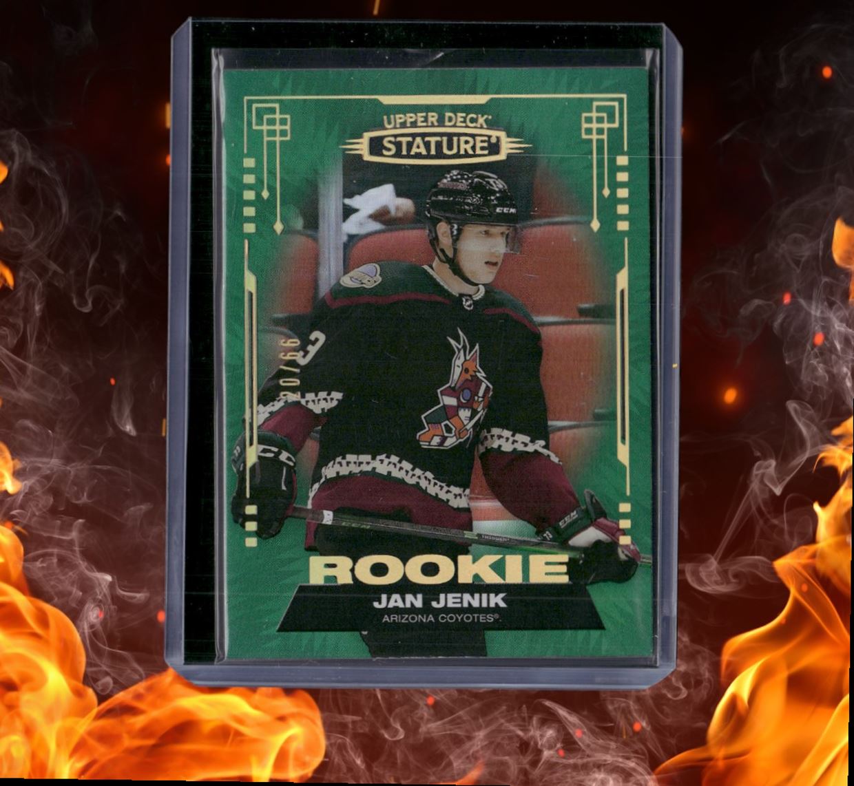 2021-22 Upper Deck Stature Jan Jenik Green Rookie 20/66 #179
