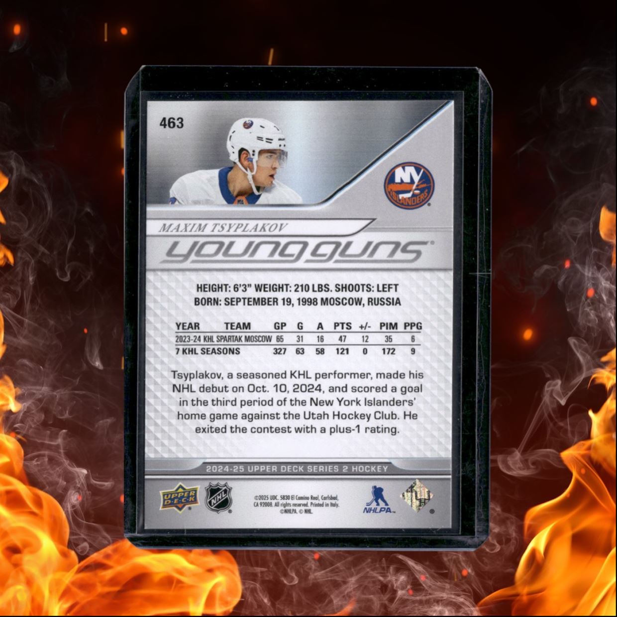 2024-25 Upper Deck Maxim Tsyplakov Young Guns (D) Rookie #463