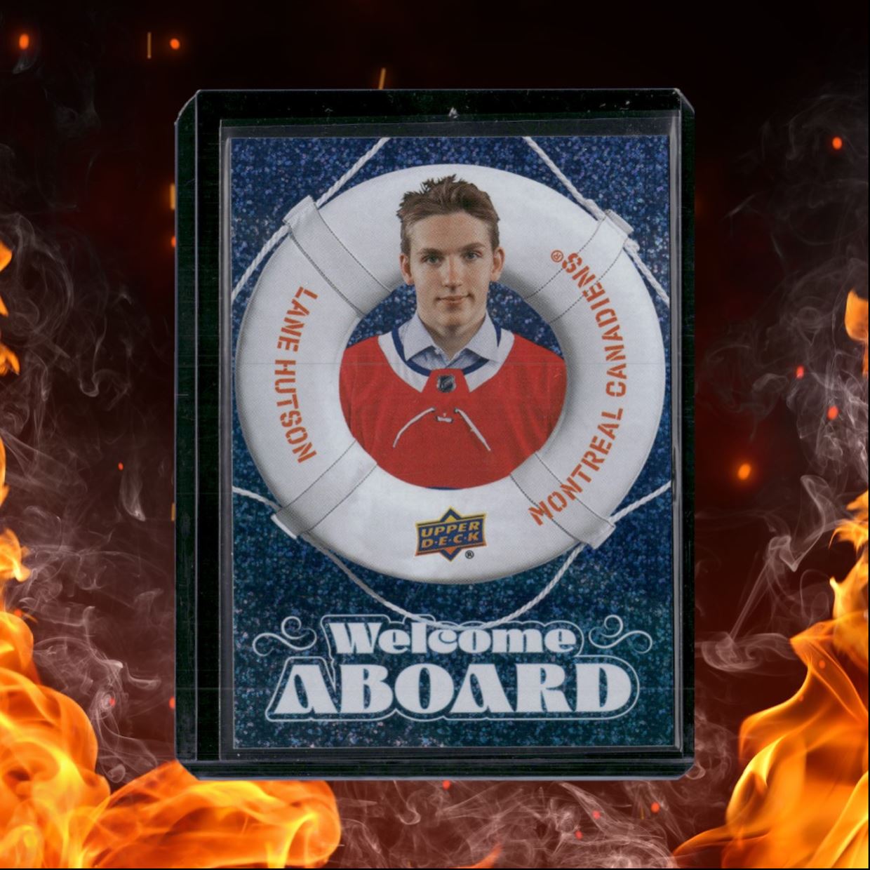 2024-25 Upper Deck Lane Hutson Welcome Aboard Speckled Rookie #WA-16