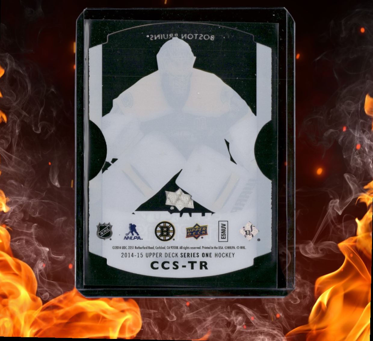 2014-15 Upper Deck Tuuka Rask Clear Cut Stoppers Die-Cut 072/100 #CCS-TR