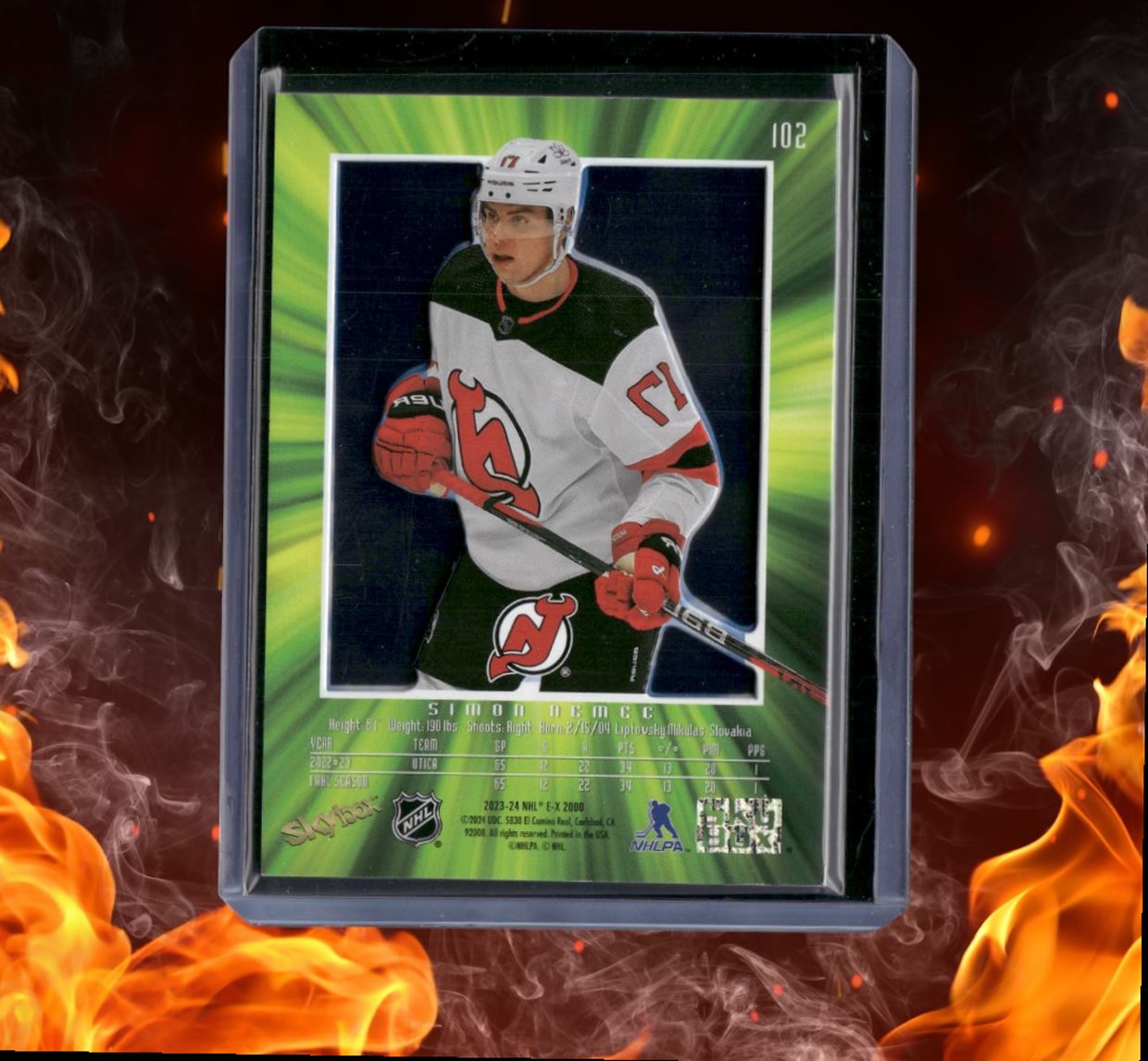 2023-24 SkyBox EX 2000 Simon Nemec (B) Rookie #102