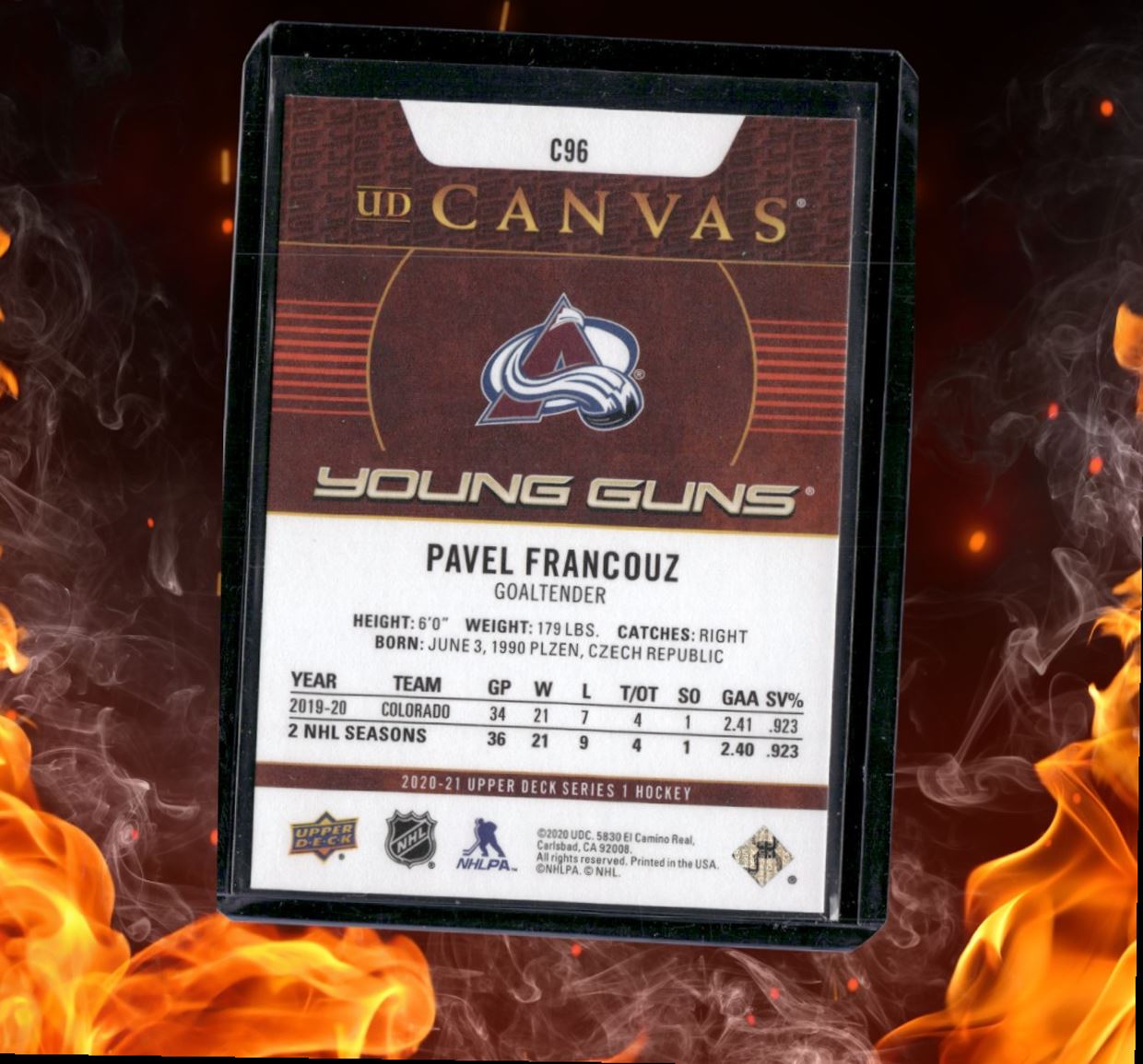 2020-21 Upper Deck Pavel Francouz UD Canvas Young Guns (C) Rookie #C96