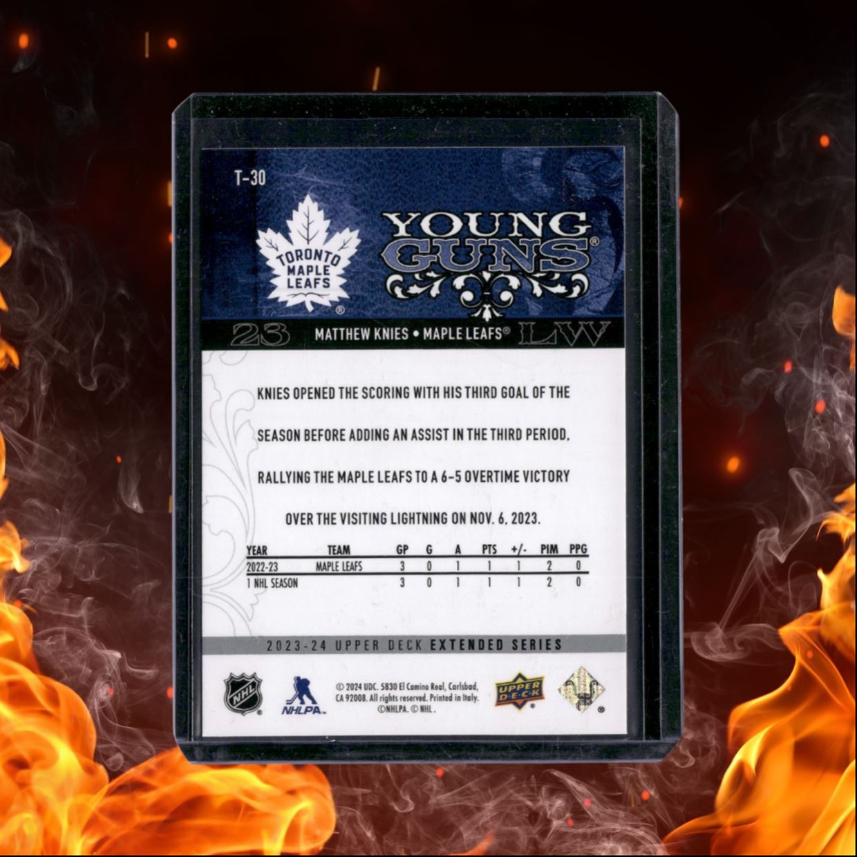 2023-24 Upper Deck Matthew Knies Young Guns 2008-09 Retro Rookie #T-30