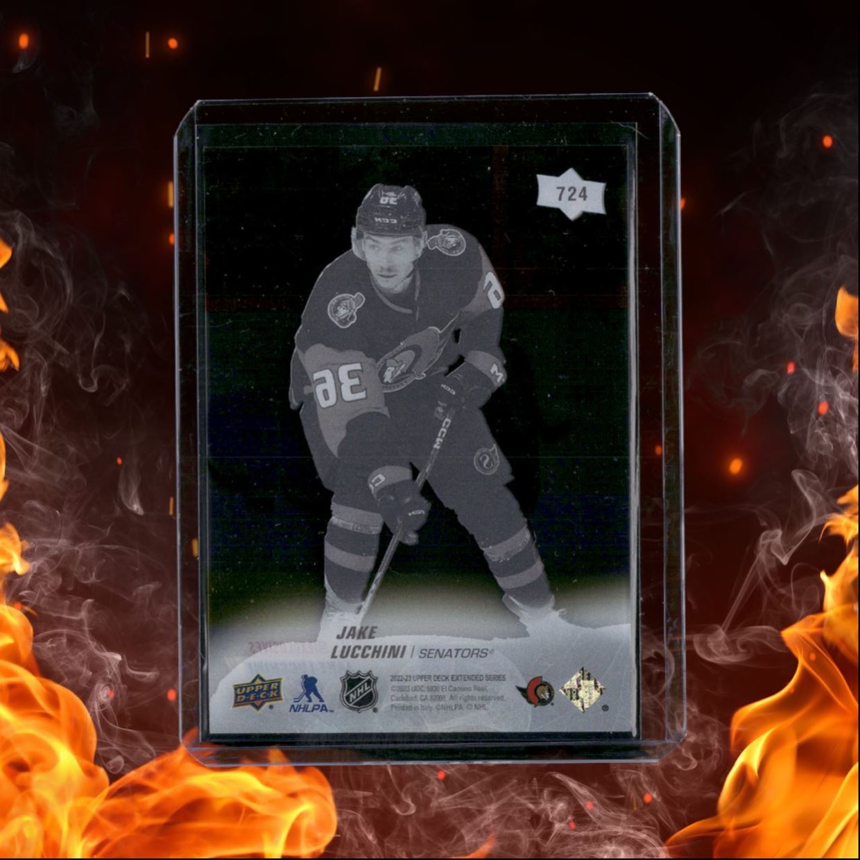 2022-23 Upper Deck Jake Lucchini Clear Cut Exclusives Young Guns #724