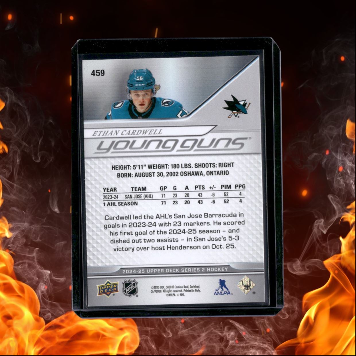 2024-25 Upper Deck Ethan Cardwell Young Guns (A) Rookie #459