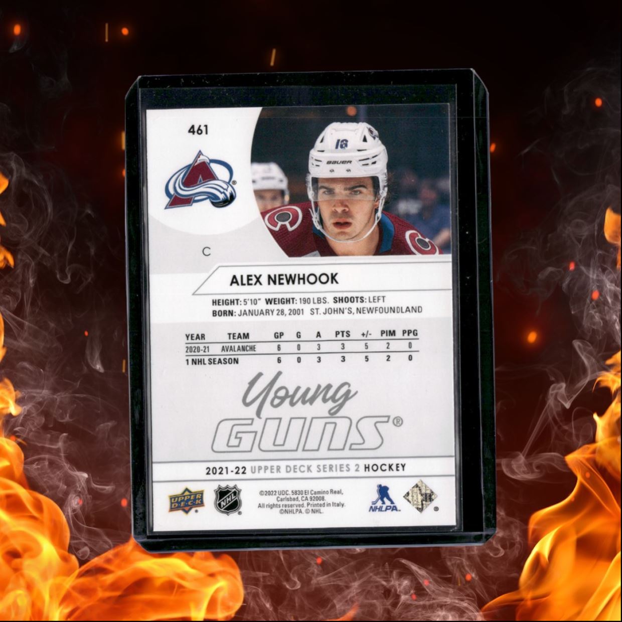 2021-22 Upper Deck Alex Newhook Young Guns Rookie #461