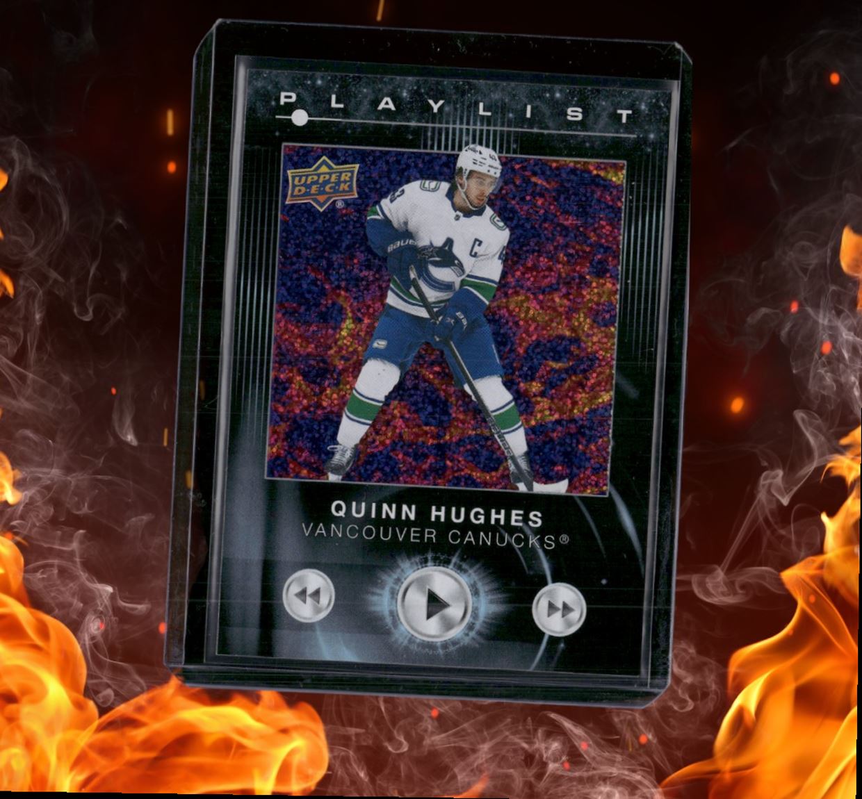 2024-25 Upper Deck Quinn Hughes Playlist Speckled #PL-18