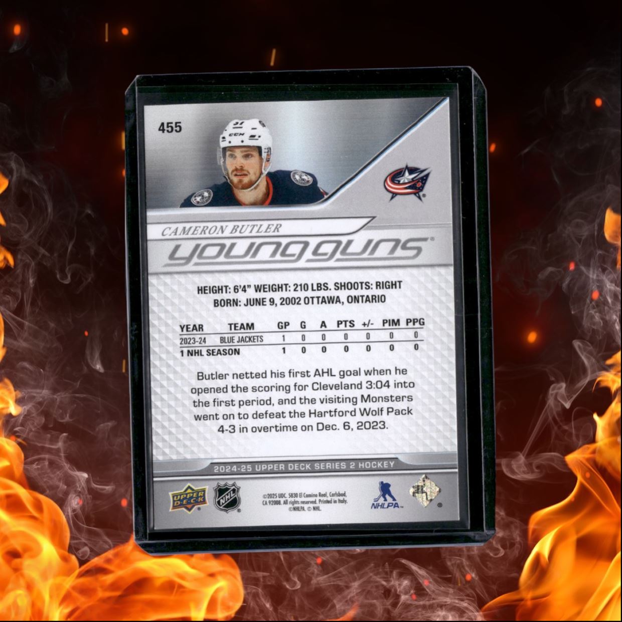 2024-25 Upper Deck Cameron Butler Young Guns (B) Rookie #455