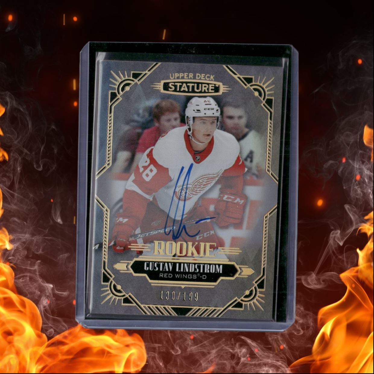 2020-21 Upper Deck Stature Gustav Lindstrom Rookie Auto 130/199 #147