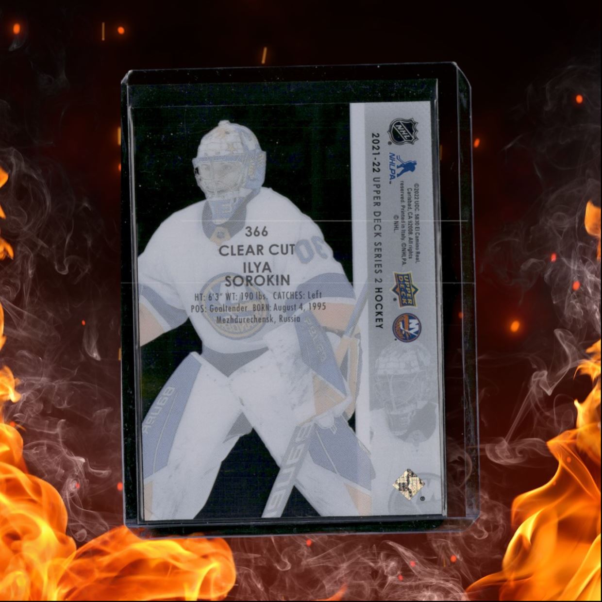 2021-22 Upper Deck Ilya Sorokin Clear Cut SP (A) #366