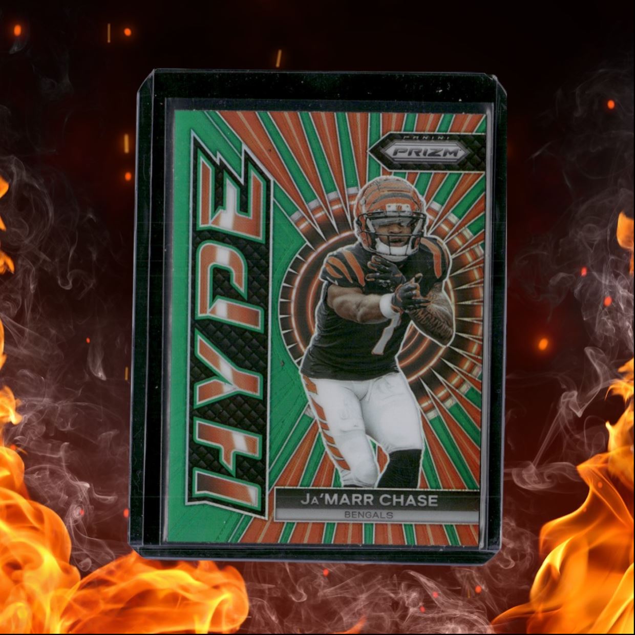 2023 Panini Prizm Ja'Marr Chase Hype Green Prizm #H-8