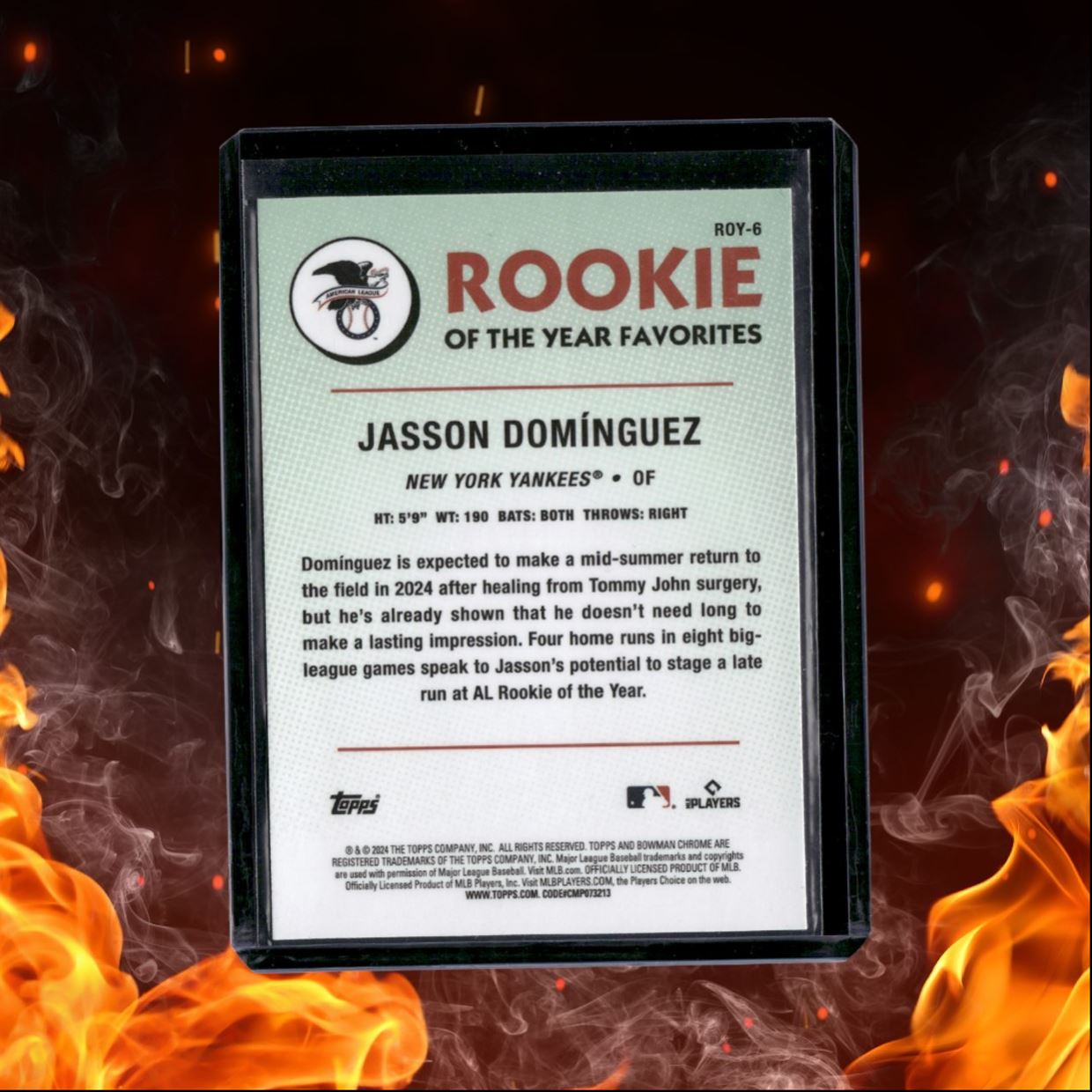2024 Bowman Chrome Jasson Domínguez of the Year Green Rookie #ROY-6