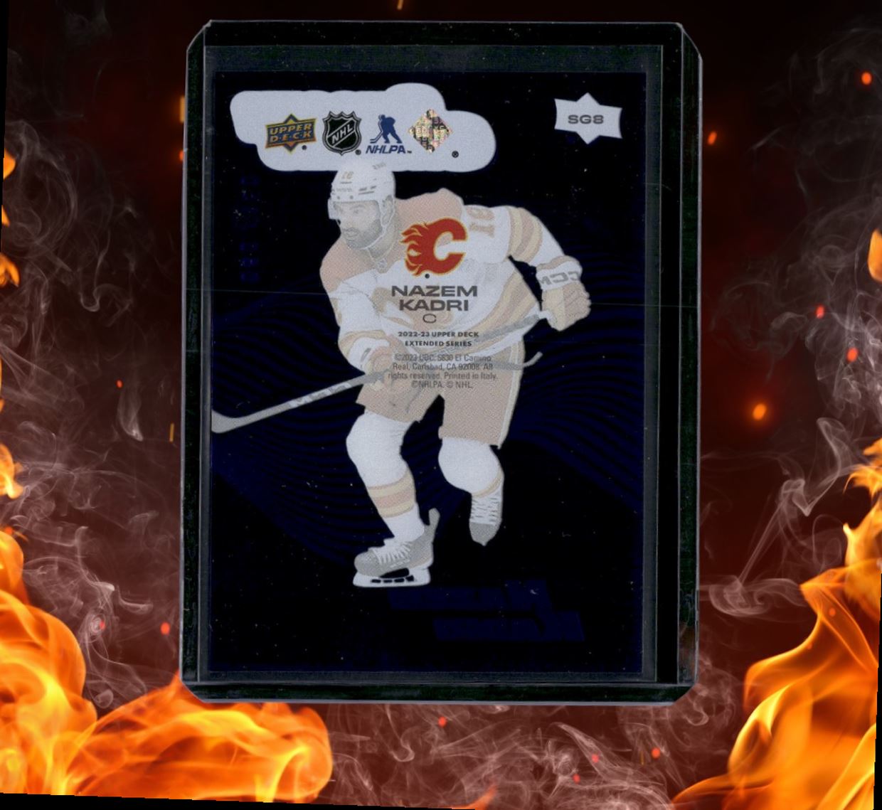 2022-23 Upper Deck Nazem Kadri Smooth Grooves Sapphire 080/150 #SG8