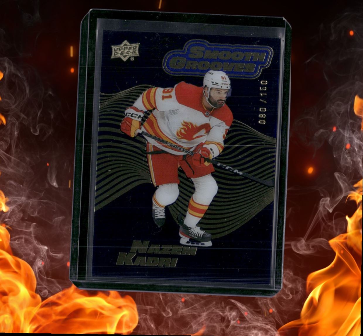 2022-23 Upper Deck Nazem Kadri Smooth Grooves Sapphire 080/150 #SG8