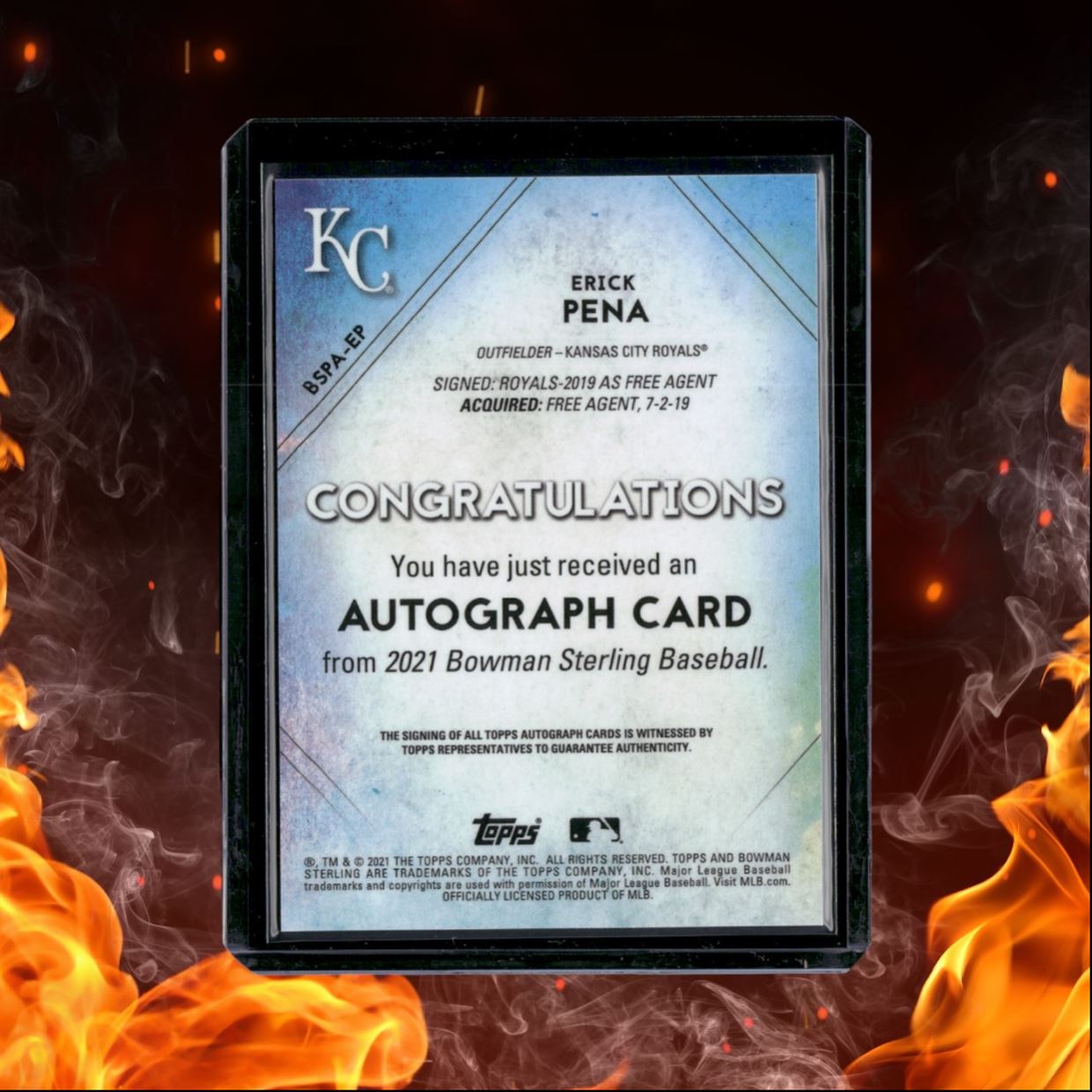2021 Bowman Sterling Erick Pena Prospect Auto #BSPA-EP