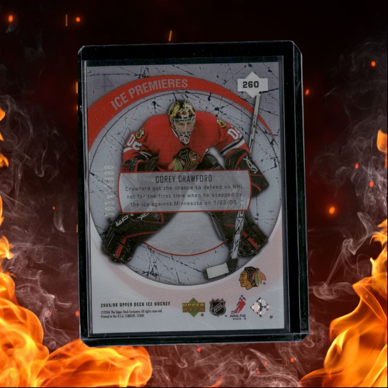 2005-06 Upper Deck Ice Corey Crawford Ice Premieres Rookie 2024/2999 #260