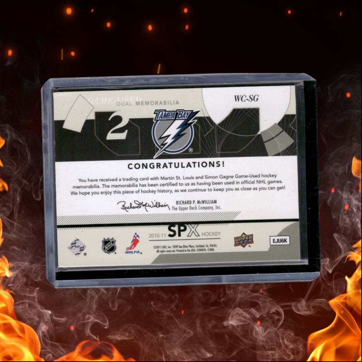 2010-11 Upper Deck SPx Martin St. Louis / Simon Gagne Winning Combos Dual