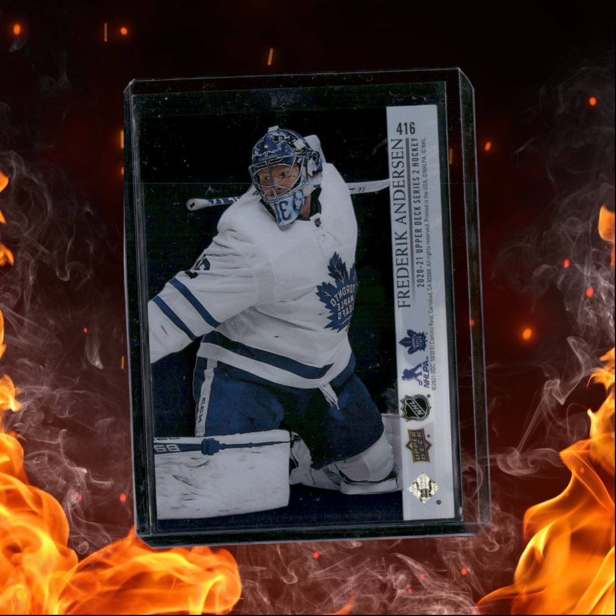 2020-21 Upper Deck Frederik Andersen UD Exclusives Clear Cut #416