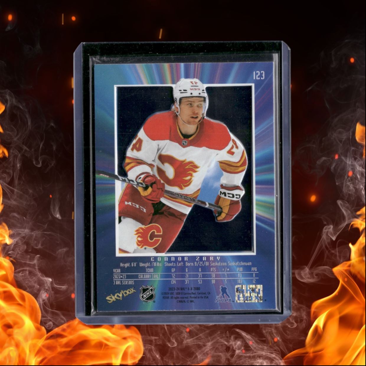 2023-24 SkyBox EX 2000 Connor Zary Rookie #123