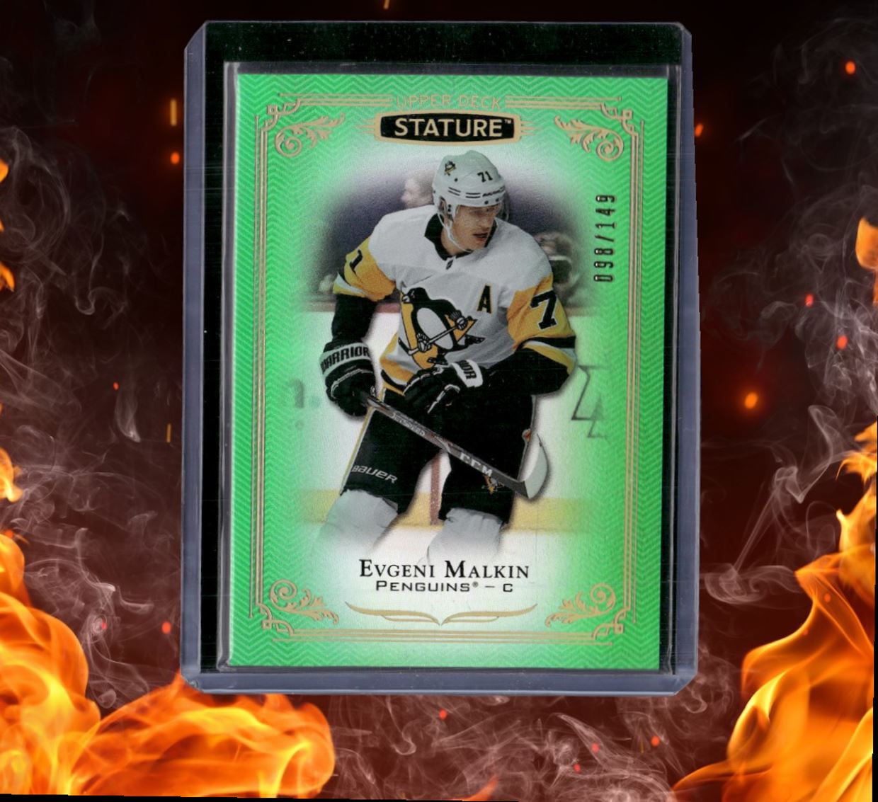 2019-20 Upper Deck Stature Evgeni Malkin Green 098/149 #40