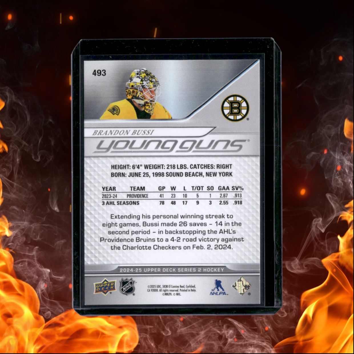 2024-25 Upper Deck Brandon Bussi Young Guns (A) Rookie #493