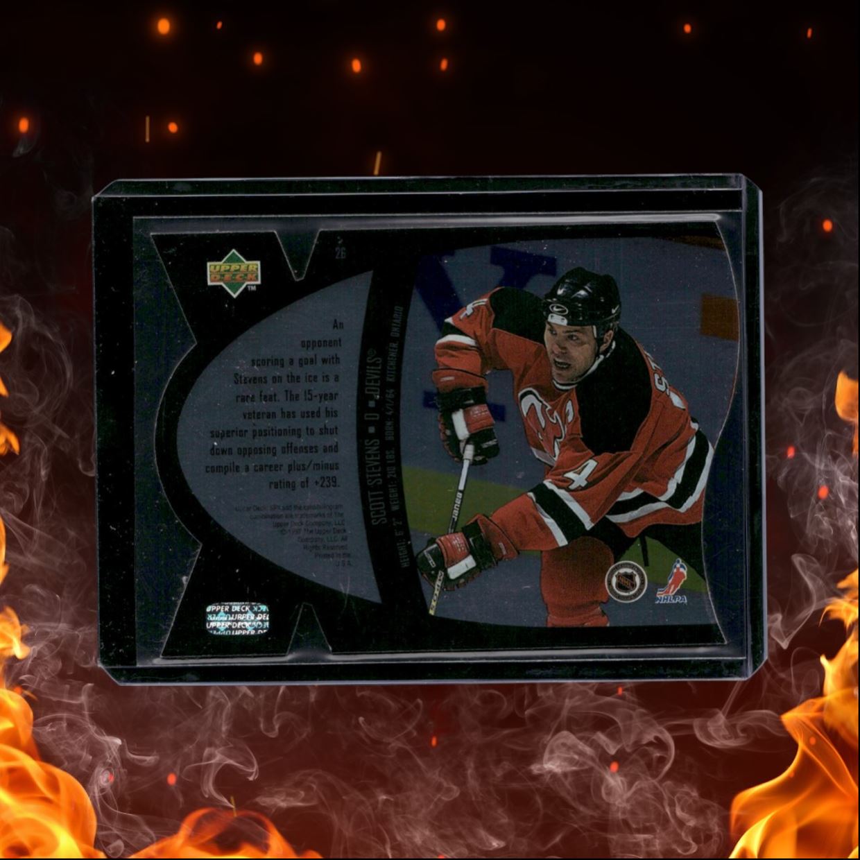 1997-98 Upper Deck SPx Scott Stevens Die-Cut Hologram #26