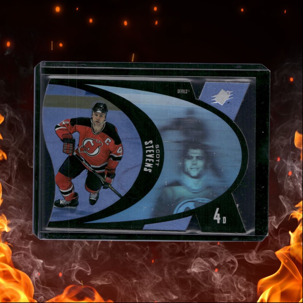 1997-98 Upper Deck SPx Scott Stevens Die-Cut Hologram #26