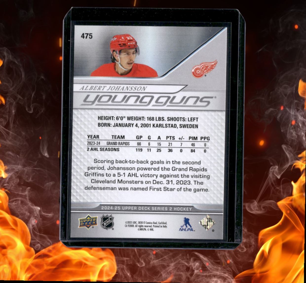 2024-25 Upper Deck Albert Johansson Young Guns (C) Rookie #475