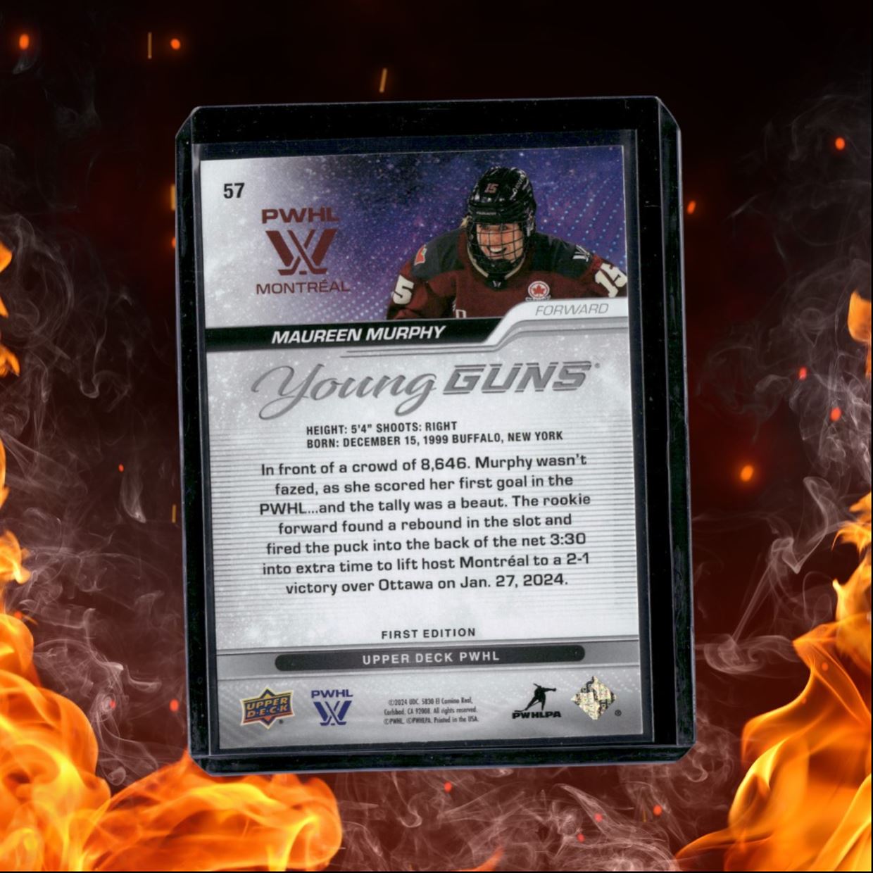 2024-25 Upper Deck PWHL Maureen Murphy Young Guns Rookie #57