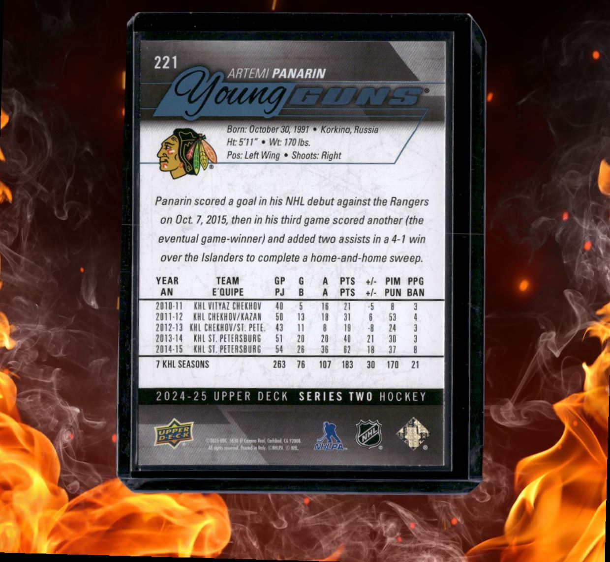 2024-25 Upper Deck Artemi Panarin Renewed Young Guns #221