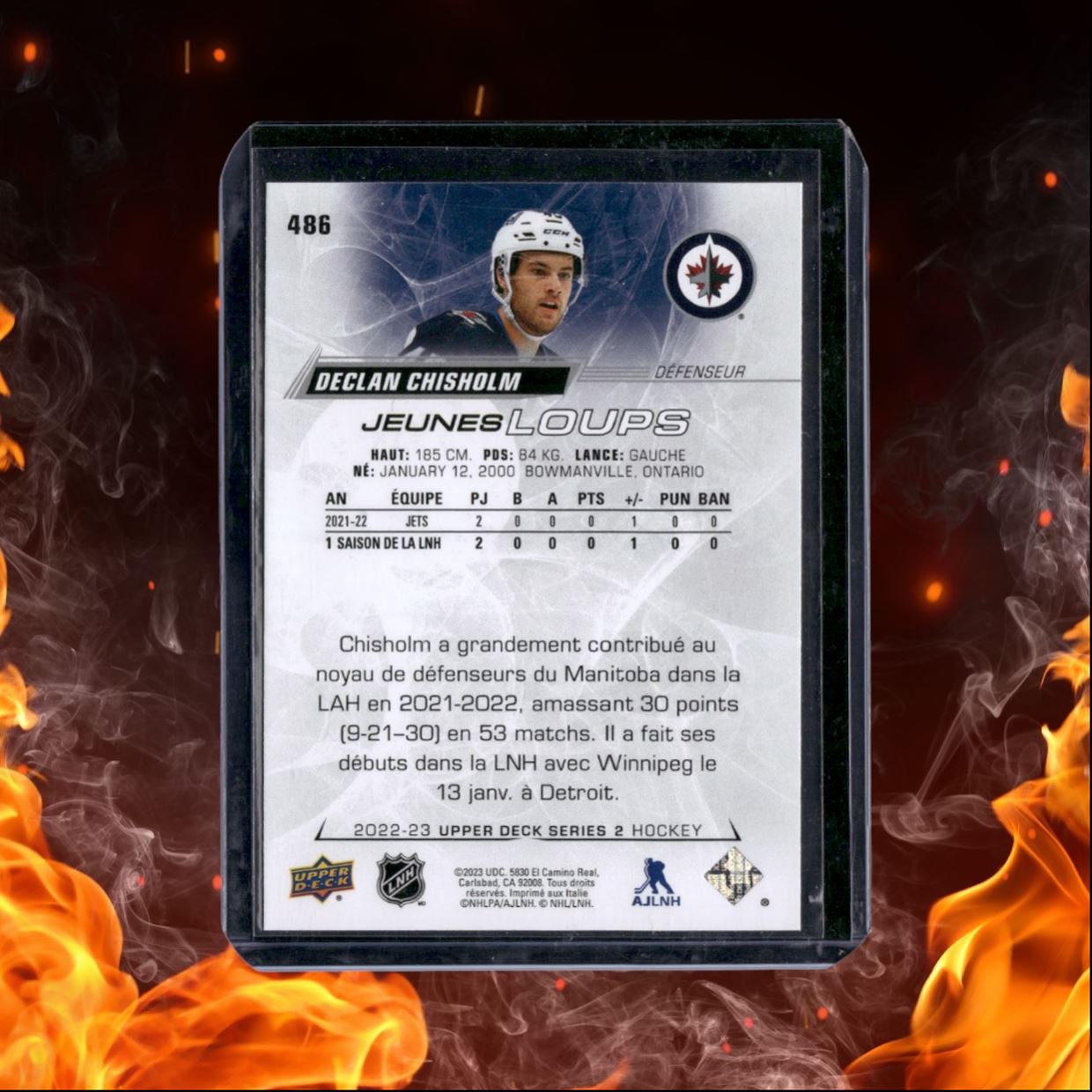 2022-23 Upper Deck Declan Chisholm French Young Guns Rookie #486