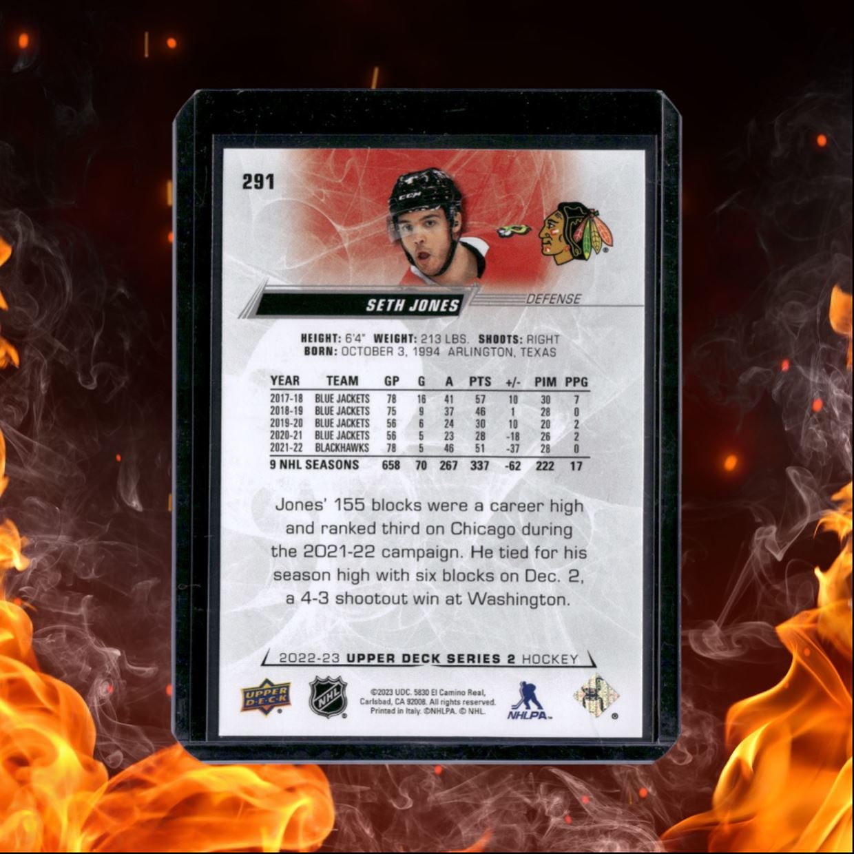 2022-23 Upper Deck Seth Jones UD Exclusives 051/100 #291