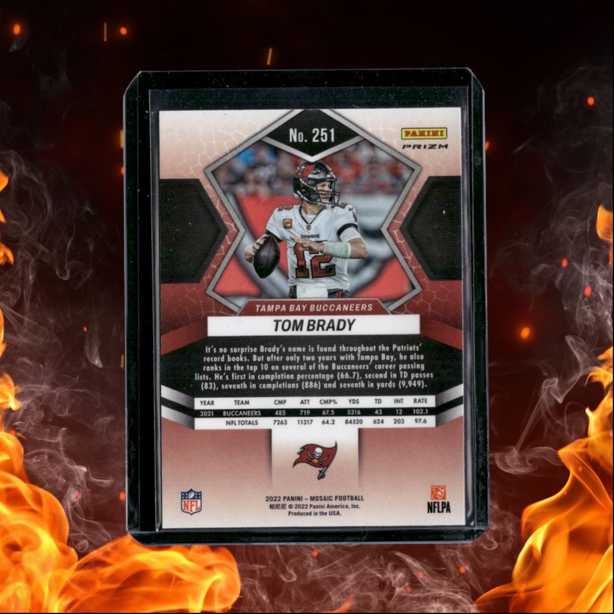 2022 Panini Mosaic Tom Brady National Pride Silver Prizm #251