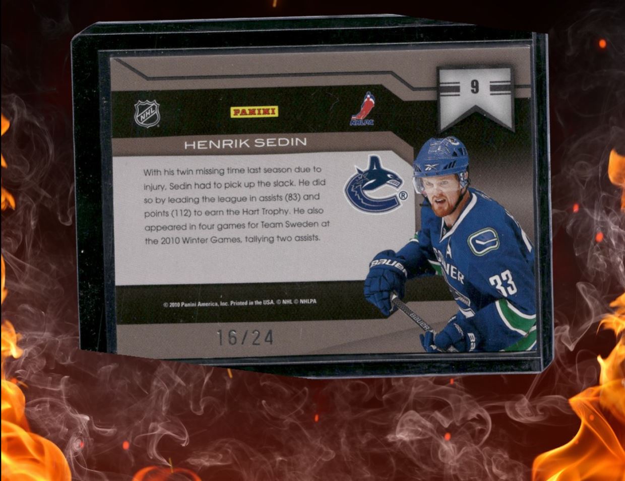 2010-11 Panini Limited Henrik Sedin Banner Season Gold 16/24 #9