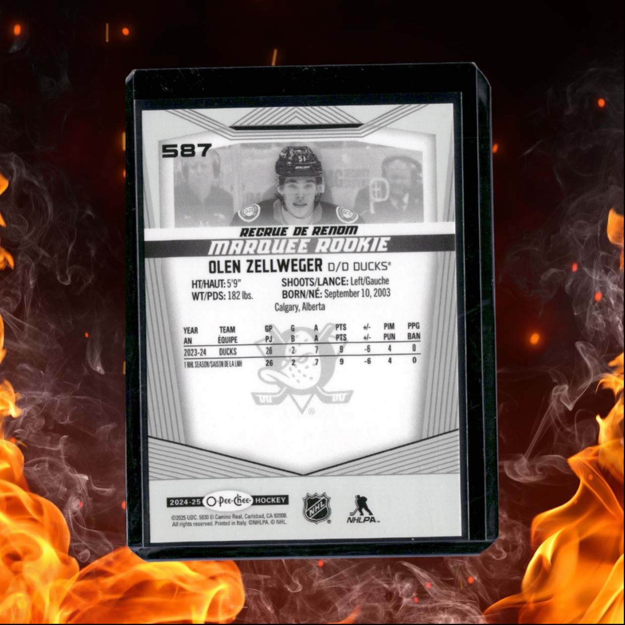 2024-25 O-Pee-Chee Olen Zellweger Marquee (B) Rookie #587