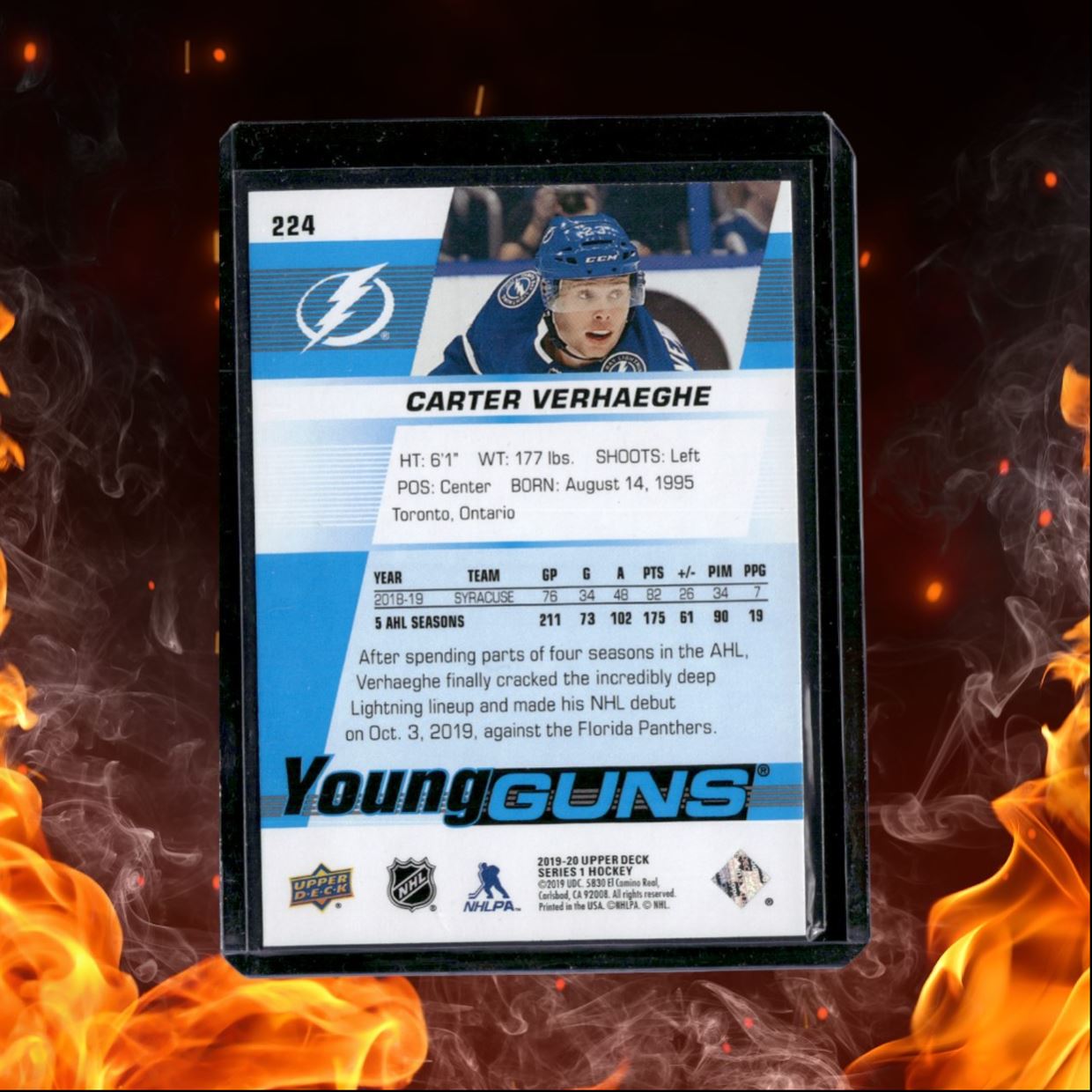 2019-20 Upper Deck Carter Verhaeghe Young Guns Rookie #224