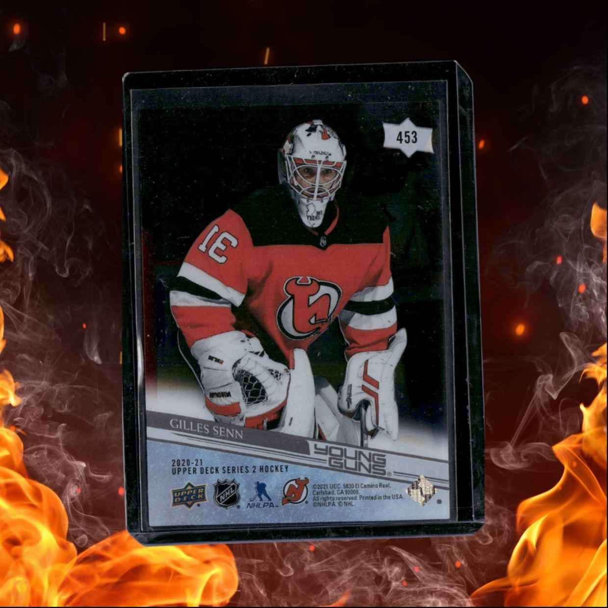 2020-21 Upper Deck Gilles Senn Clear Cut Young Guns SSP Case Hit Rookie #453