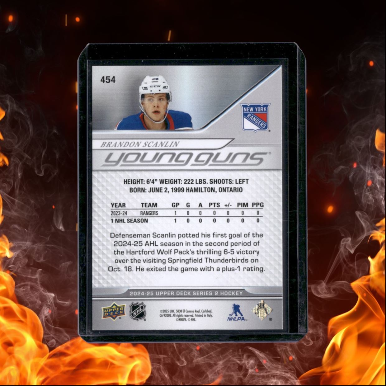 2024-25 Upper Deck Brandon Scanlin Young Guns (B) Rookie #454