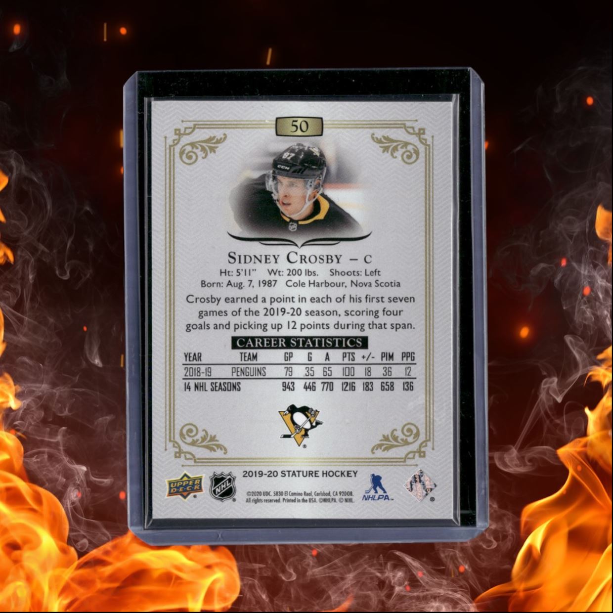 2019-20 Upper Deck Stature Sidney Crosby Green 115/149 #50
