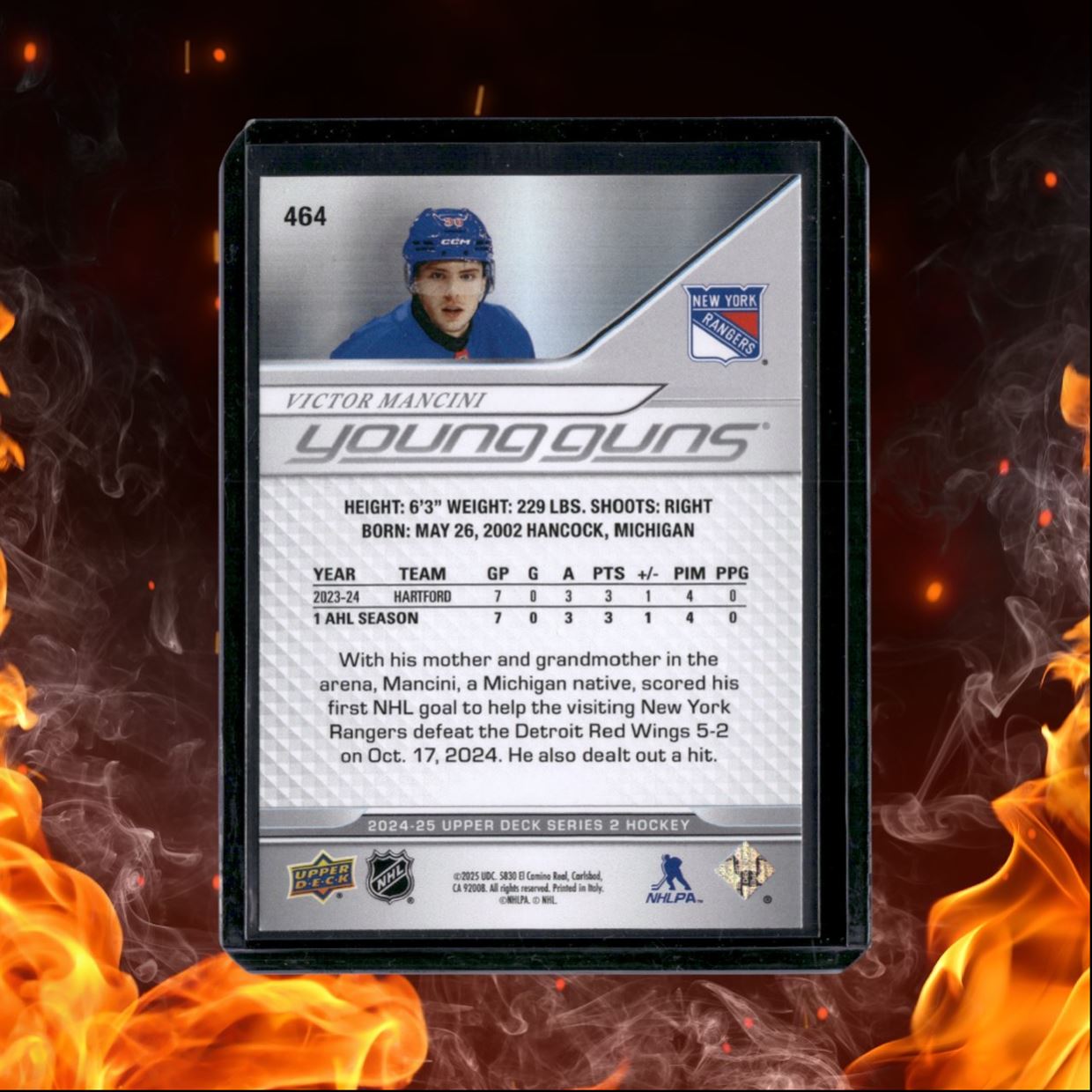 2024-25 Upper Deck Victor Mancini Young Guns (G) Rookie #464