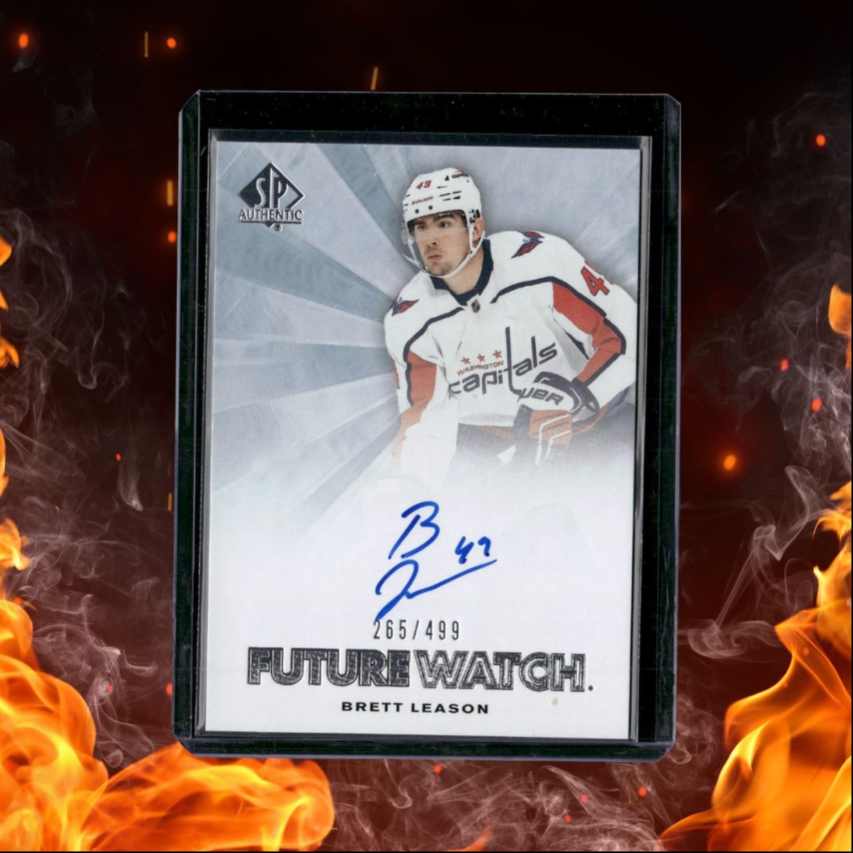 2022-23 SP Authentic Brett Leason Retro Future Watch Rookie Auto 265/499