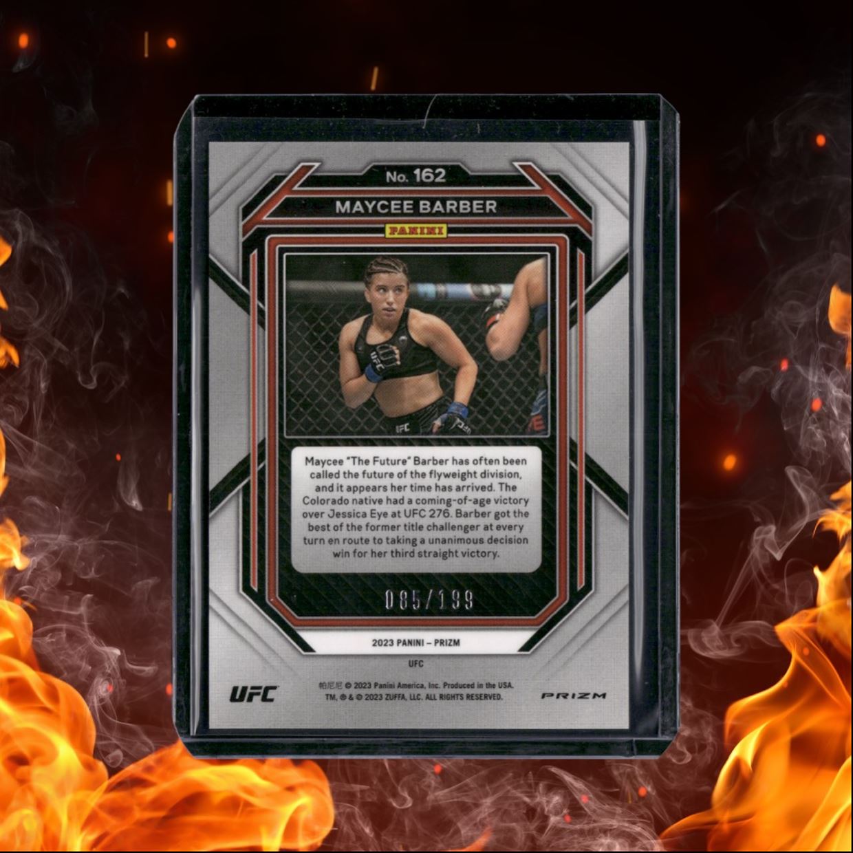 2023 Panini Prizm UFC Maycee Barber Red Prizm 085/199 #162