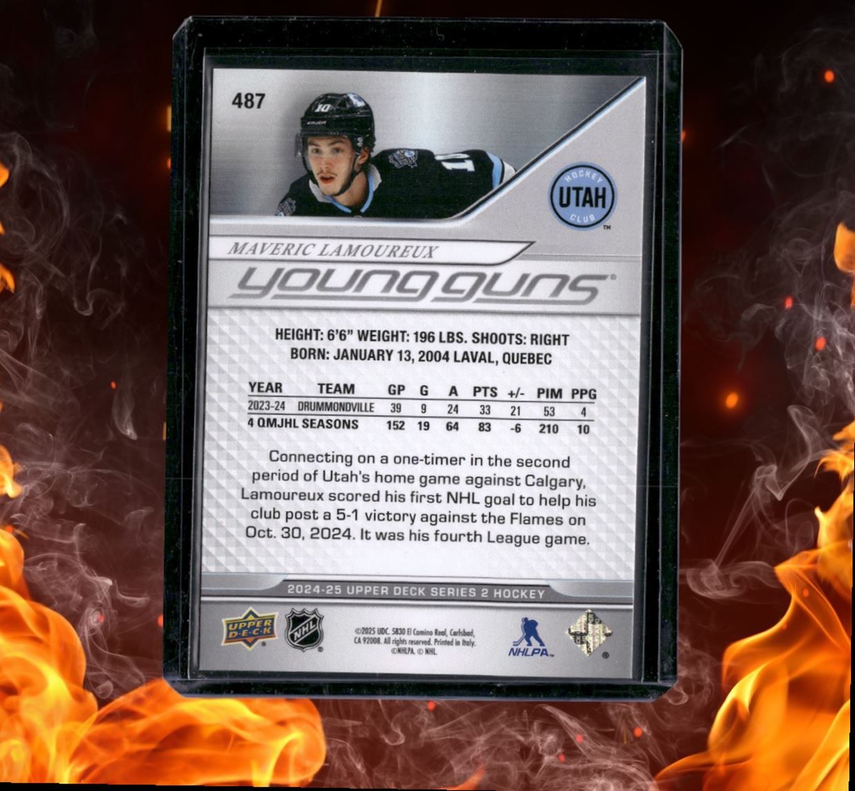 2024-25 Upper Deck Maveric Lamoureux Young Guns (B) Rookie #487