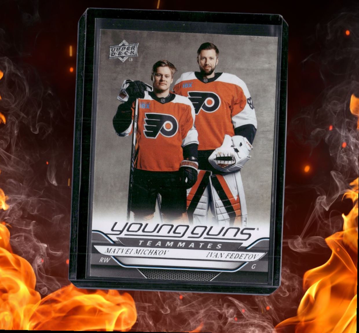 2024-25 Upper Deck Matvei Michkov / Ivan Fedotov Young Guns Teammates (A) Rookie