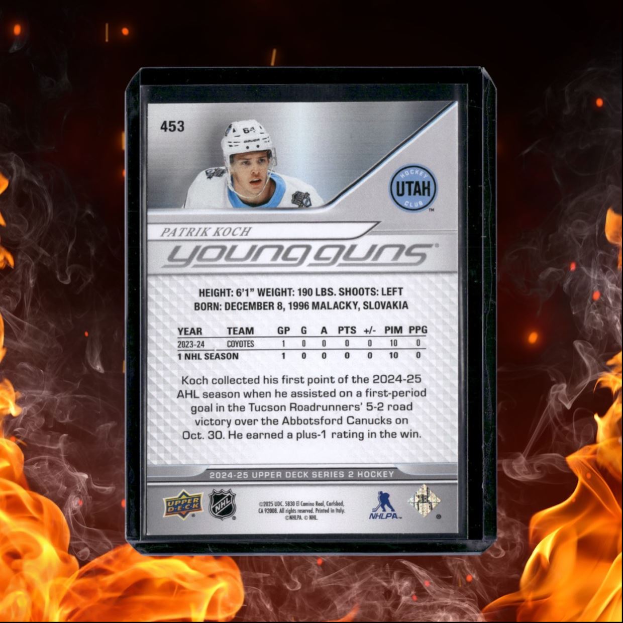 2024-25 Upper Deck Patrik Koch Young Guns (C) Rookie #453