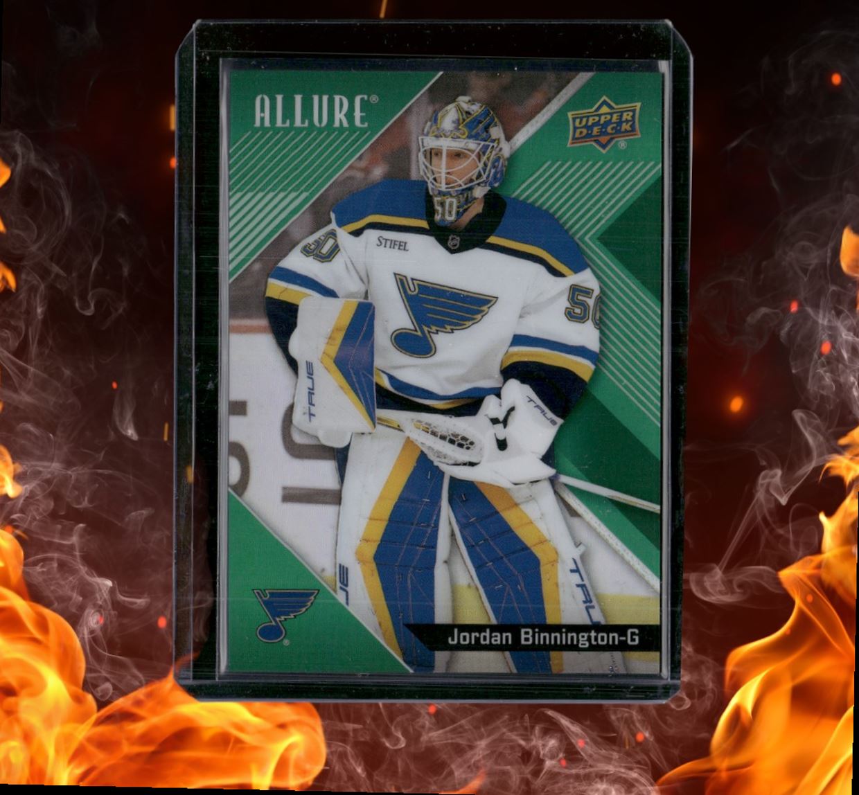 2024-25 Upper Deck Allure Jordan Binnington Green Rainbow 88/99 #41